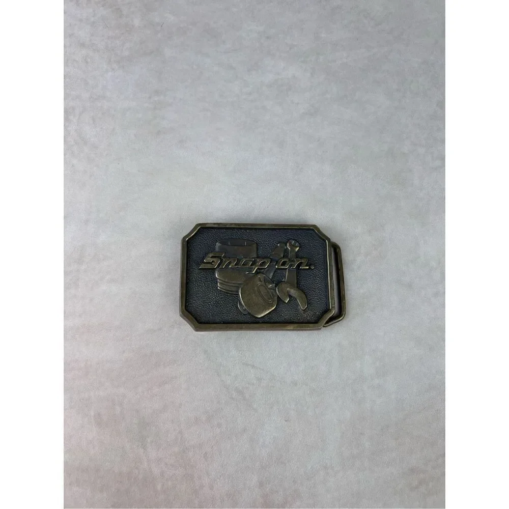 Vintage Snap On Tools Belt Buckle, Solid Brass, Made in USA, BTS SPP-513